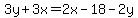 3y%2B3x=2x-18-2y