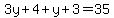 3y%2B4%2By%2B3=35