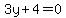 3y%2B4+=+0