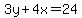 3y%2B4x=24