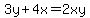3y%2B4x=2xy