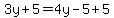 3y%2B5=4y-5%2B5