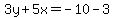 3y%2B5x=-10-3