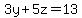 3y%2B5z=13