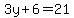 3y%2B6=21