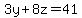 3y%2B8z=41