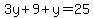3y%2B9%2By=25