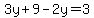 3y%2B9-2y=3