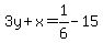 3y%2Bx=1%2F6-15