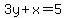 3y%2Bx=5