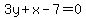 3y%2Bx-7=0