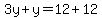 3y%2By=12%2B12