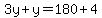 3y%2By=180%2B4