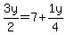3y%2F2=7%2B1y%2F4