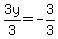 3y%2F3=-3%2F3