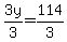 3y%2F3=114%2F3