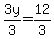 3y%2F3=12%2F3