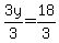 3y%2F3=18%2F3