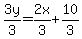 3y%2F3=2x%2F3%2B10%2F3