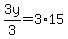 3y%2F3=3%2A15