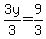3y%2F3=9%2F3