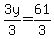 3y%2F3+=+61%2F3
