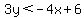 3y%3C-4x%2B6
