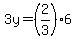 3y=%282%2F3%296