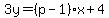 3y=%28p-1%29x%2B4