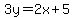 3y=%2B2x%2B5