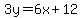 3y=%2B6x%2B12