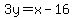 3y=%2Bx-16