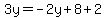 3y=-2y%2B8%2B2