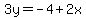 3y=-4%2B2x