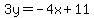 3y=-4x%2B11