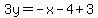 3y=-x-4%2B3