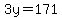 3y=171
