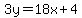 3y=18x%2B4
