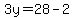 3y=28-2