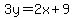 3y=2x%2B9