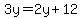 3y=2y%2B12