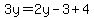 3y=2y-3%2B4