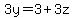 3y=3%2B3z