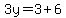 3y=3%2B6
