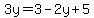 3y=3-2y%2B5