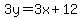 3y=3x%2B12