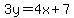 3y=4x%2B7