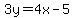3y=4x-5