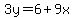 3y=6%2B9x
