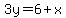 3y=6%2Bx